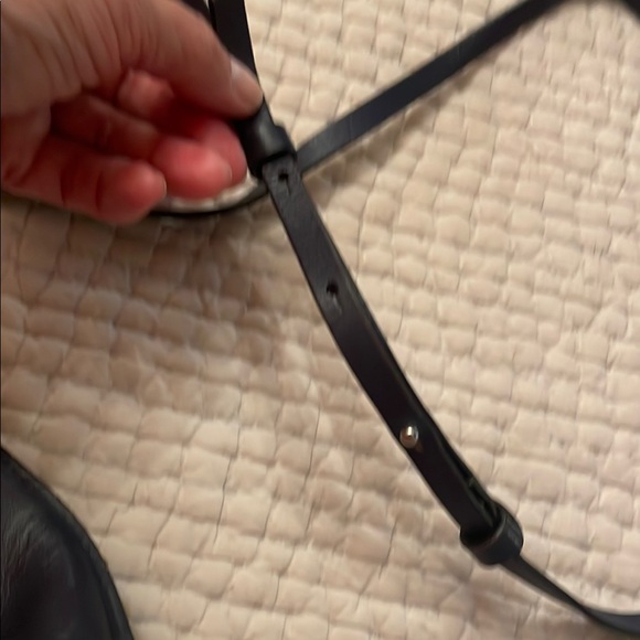 M. Gemi Navy Leather Crossbody Bag - Picture 3 of 3